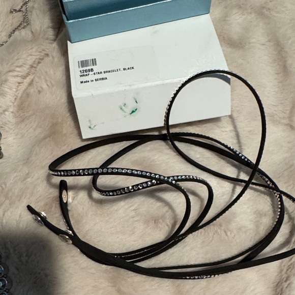 Touchstone Crystal by Swarovski- Wrap-Star Black Bracelet - Picture 2 of 3